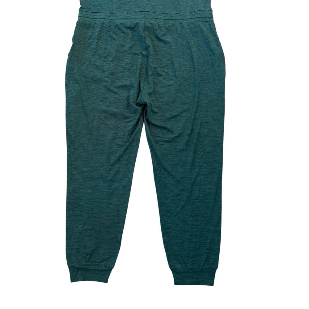Vuori Lux Sleeveless Jumpsuit Jade Green Heather Racerback Adjustable Waist XL - Picture 8 of 12